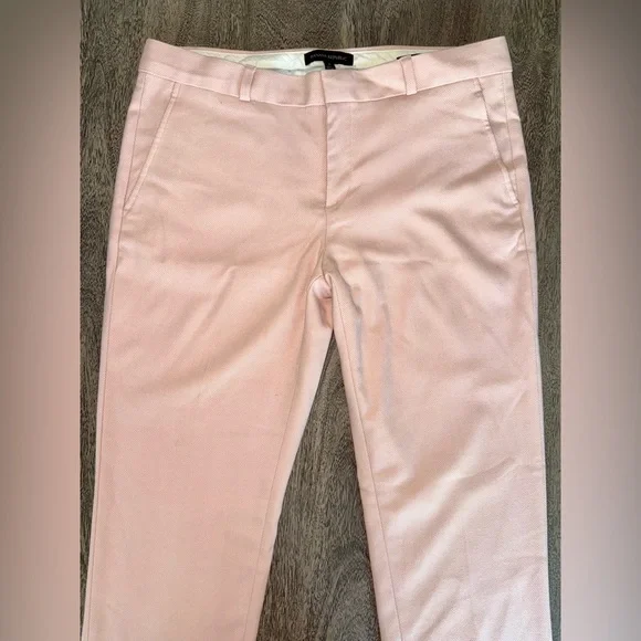 Banana Republic Ryan Herringbone Pants (Pink, Size 8, Excellent Condition) - Picture 3 of 8